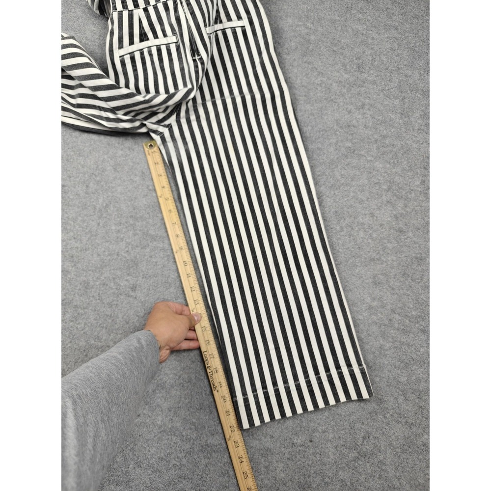 Rachel Rachel Roy Jumpsuit Womens 2 Black Striped Tie Waist Square Neck Wide Leg - Picture 11 of 13